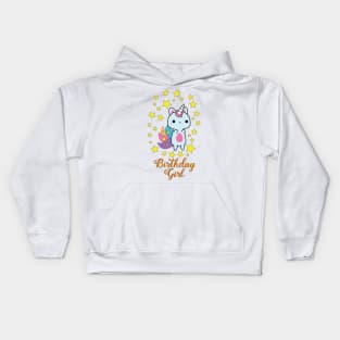 Kawaii Cat Birthday Girl Kids Hoodie